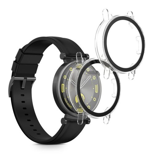 2 db Kwmobile huzat biztonsági üveggel Huawei Watch GT 4-hez (41mm), átlátszó, műanyag, KWM0000254P001C