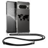 Kwmobile tok Google Pixel 8 Pro telefonhoz, átlátszó/fekete, szilikon, KWM0000208S003C