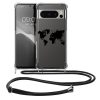 Kwmobile tok Google Pixel 8 Pro telefonhoz, átlátszó/fekete, szilikon, KWM0000208S003C