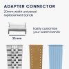 4 db Kwmobile 20 mm-es szíjcsatoló adapter készlet Samsung Galaxy Watch 5/Galaxy Watch 5 Pro/Galaxy Watch 4, ezüst/arany, acél, KWM0000255D002C