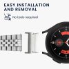 4 db Kwmobile 20 mm-es szíjcsatoló adapter készlet Samsung Galaxy Watch 5/Galaxy Watch 5 Pro/Galaxy Watch 4, ezüst/arany, acél, KWM0000255D002C