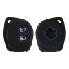 Kwmobile autókulcs fedél Suzuki/Opel 2 gombos, fekete/kék, szilikon, KWM000008EY003C