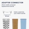 4 db Kwmobile 20 mm-es szíjcsatoló adapter a Google Pixel Watch 2, ezüst/arany, acél, KWM0000255L002C