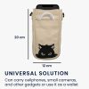 Kwmobile univerzális telefontok, XXL méret - 7 hüvelyk, krém/fekete, textil, KWM000020JT001C