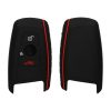 Kwmobile autókulcs fedél BMW 3 gombokhoz, fekete/piros, szilikon, KWM0000085G004C