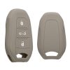 Kwmobile autókulcs fedél Peugeot/Citroen 3 gombokhoz - Smart Key, szürke, szilikon, KWM000008PD004C