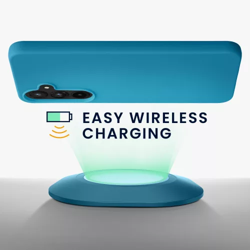 Kwmobile tok Samsung Galaxy A55-höz, kék, szilikon, KWM000021MG014C