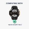 4 db Kwmobile 22 mm-es szíjkapcsos adapter készlet Amazfit T-Rex 2, ezüst/fekete, acél, KWM0000255K001C