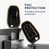 Kwmobile autókulcs fedél Opel 3 gombokhoz - Keyless Go, fekete/arany, szilikon, KWM0000256D001C