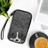 Kwmobile univerzális telefontok, L méret - 6,5 hüvelyk, szürke/fekete, textil, KWM000010HJ035C