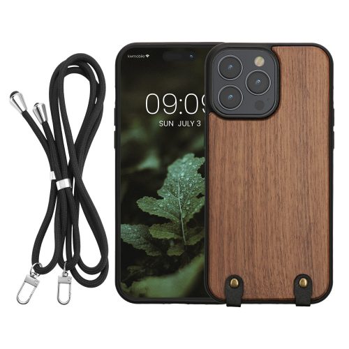 Kwmobile tok Apple iPhone 14 Pro Max telefonhoz, barna, fa, KWM000022PF001C
