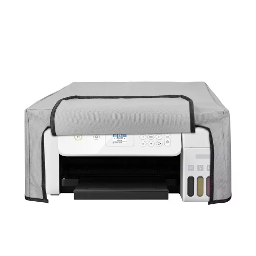 Kwmobile burkolat Epson EcoTank ET-2826/EcoTank ET-2800 nyomtatóhoz, Világosszürke, Textil, KWM000018KT002C