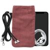 Kwmobile univerzális telefontok, XXL méret - 7 hüvelyk, rózsaszín, textil, KWM0000199B002C