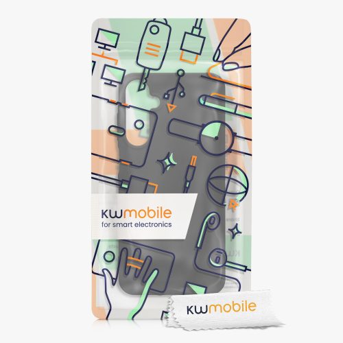 Kwmobile tok Samsung Galaxy A25-höz, fekete, szilikon, KWM000021MX001C