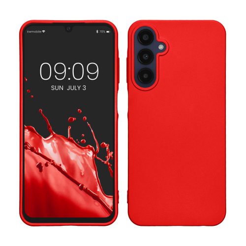 Kwmobile tok Samsung Galaxy A25-höz, piros, szilikon, KWM000021MZ003C
