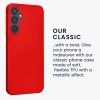 Kwmobile tok Samsung Galaxy A25-höz, piros, szilikon, KWM000021MZ003C