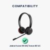 db Kwmobile fülpárna készlet Jabra Evove 80 MS/Evolve 80 UC készülékhez, fekete, Eco-bőr, KWM0000257N001C