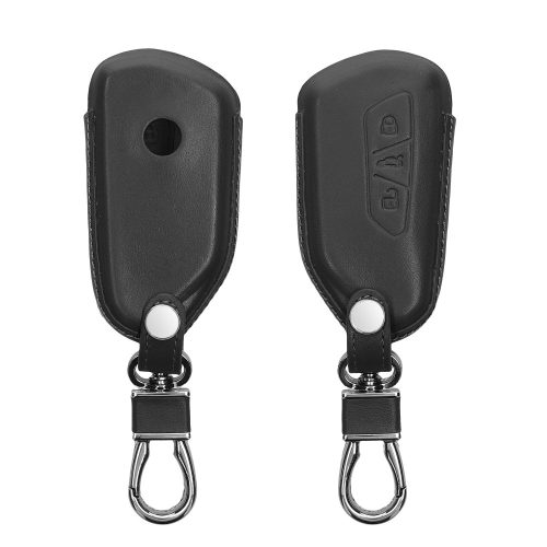 Kwmobile autókulcs fedél VW 3 gombokhoz, sötétszürke, természetes bőr, KWM000012RW002C