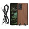 Kwmobile tok Samsung Galaxy A52/Galaxy A52 5G/Galaxy A52s 5G-hez, barna, fa/szilikon, KWM000021NY001C