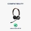 db Kwmobile fülpárna készlet Jabra Evolve 65 SE, fekete, Eco-bőr, KWM0000257W001C