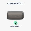Kwmobile fejhallgató tok EarFun Free Pro 3-hoz, fekete, szilikon, KWM0000258A001C