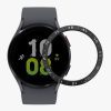 Kwmobile számlapkeret Samsung Galaxy Watch 5 telefonhoz, fekete/ezüst, alumínium, KWM0000259A001C