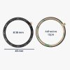 Kwmobile számlapkeret Samsung Galaxy Watch 5 telefonhoz, fekete/ezüst, alumínium, KWM0000259A001C