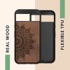 Kwmobile Google Pixel 8a tok, barna, fa/szilikon, KWM000020KV002C