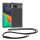 Kwmobile tok nyakpánttal Google Pixel 8a-hoz, átlátszó/fekete, szilikon, KWM000020KZ001C