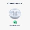 Kwmobile fejhallgató tok SoundPEATS-hez Clear, fehér, szilikon, KWM0000259W001C
