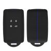 Kwmobile autókulcs fedél Renault 4 gombokhoz - Smart Key, fekete/kék, szilikon, KWM0000259X002C