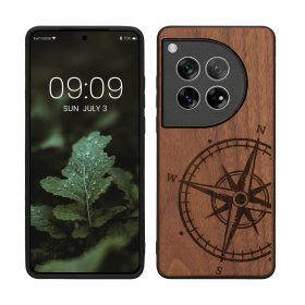   Kwmobile tok OnePlus 12 telefonhoz, barna, fa, KWM000022QB001C