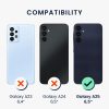 Kwmobile tok Samsung Galaxy A25 telefonhoz, fekete, Eco bőr, KWM000021ON001C