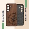 Kwmobile tok Samsung Galaxy S24, barna, fa, KWM000021PH001C