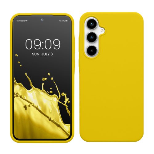 Kwmobile tok Samsung Galaxy A35-höz, sárga, szilikon, KWM000021PA010C
