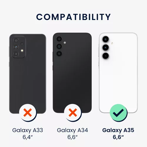 Kwmobile tok Samsung Galaxy A35-höz, fehér, szilikon, KWM000021PB002C