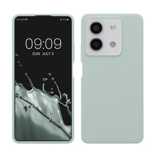 Kwmobile tok Xiaomi Redmi Note 13 telefonhoz, világoszöld, szilikon, KWM000020LM005C