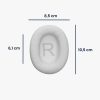 2 db Kwmobile fülpárna QCY H3 ANC, fehér, ökobőr, KWM000025AE002C