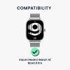 4 db Kwmobile 20 mm-es szíjadapter készlet Xiaomi Redmi Watch 4 / Band 8 Pro készülékhez, ezüst/fekete, acél, KWM000025AY001C