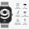 2 db Kwmobile védőfólia készlet Xiaomi Redmi Watch 4, átlátszó/fekete, polimer, KWM000025BC001C