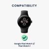 2 db Kwmobile szíj készlet Google Pixel Watch 2/Pixel órához, fekete/szürke, nejlon, KWM000025BF001C