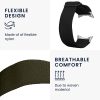 2 db Kwmobile szíj készlet Google Pixel Watch 2/Pixel órához, fekete/sötétzöld, nejlon, KWM000025BF003C