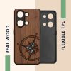 Kwmobile tok OnePlus Nord 3 5G telefonhoz, barna/kék, fa, KWM0000204Y003C
