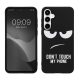 Kwmobile tok Samsung Galaxy A55-höz, fekete/fehér, szilikon, KWM000021QD001C
