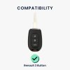 Kwmobile autós kulcstartó Dacia 3 gombos, fekete/arany, szilikon, KWM000025CC001C