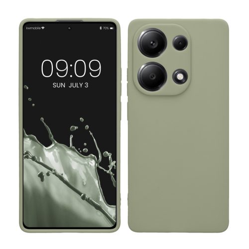 Kwmobile tok Xiaomi Redmi Note 13 Pro készülékhez, világoszöld, szilikon, KWM000020LY003C