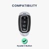 Kwmobile autókulcs fedél Hyundai 4 gomboshoz, fekete/arany, szilikon, KWM000025DY001C