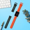 2 db Kwmobile szíj készlet Huawei Watch Fit 2, sötétzöld/narancssárga, szilikon, KWM000016VU007C