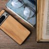 Kwmobile Google Pixel 8 Pro tok, barna, fa/szilikon, KWM0000208Y003C
