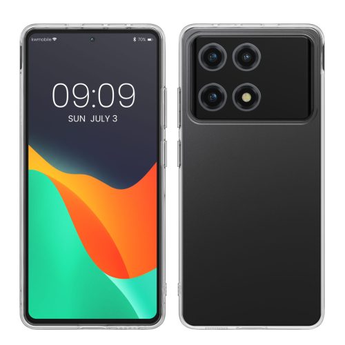 Kwmobile Poco X6 Pro tok, átlátszó, szilikon, KWM000020MG001C